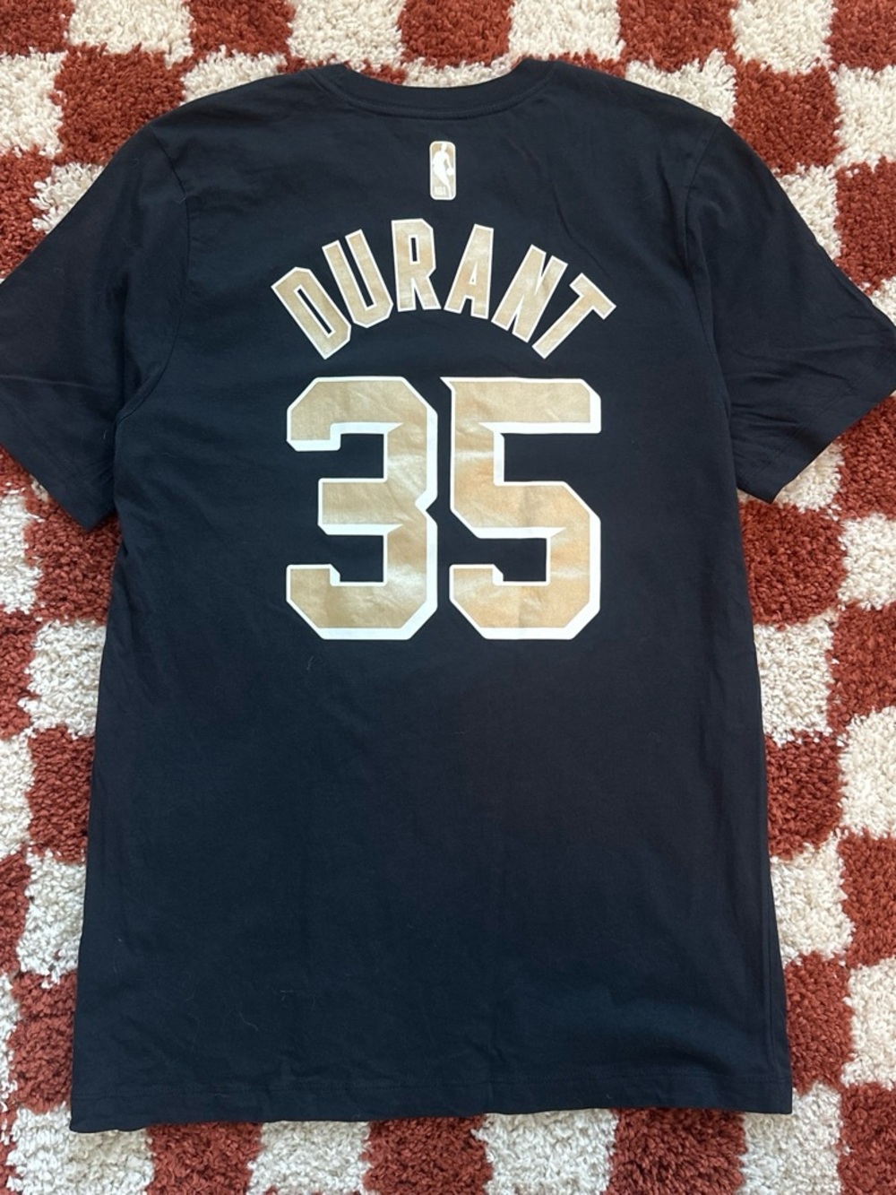 Nike Black Short Sleeve Durant #35 Tee with Gold Graphics